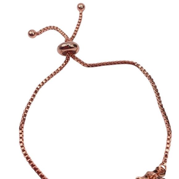 Rose Gold Sorority Zeta Phi Beta Slider Bracelet - Picture 4 of 4